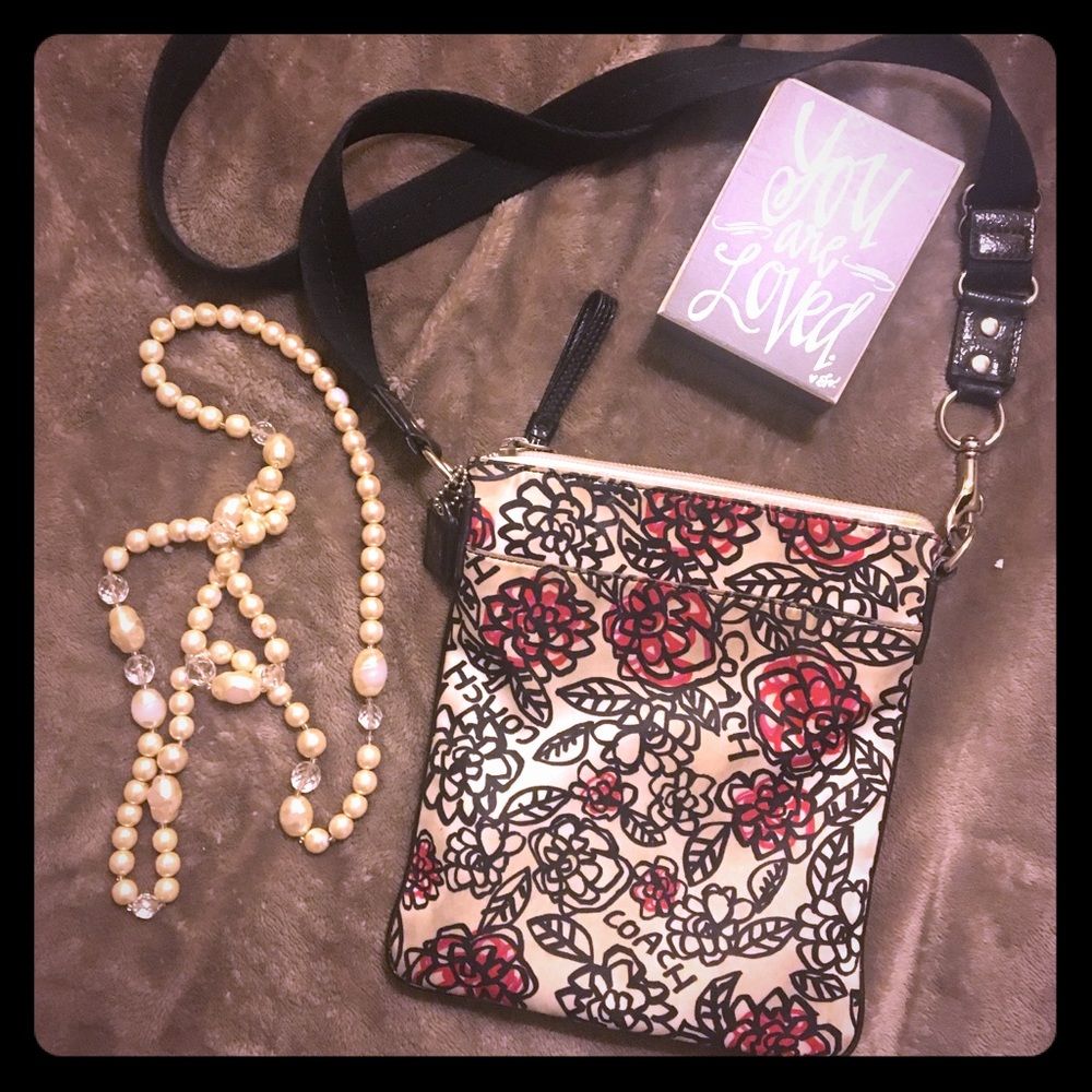 Coach floral graffiti crossbody bag